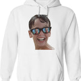 Classic Squints Hoodie - Retro Graphic Pullover Hoodie for Men & Women - White