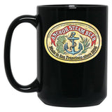 Classic Vintage Anchor Premium Steam Beer Black Coffee Mug, Gift Coffee Mug - Black