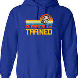 Classically Trained (2) Hoodie - Retro Graphic Pullover Hoodie for Men & Women - Blue