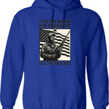 Clayton Bigsby For President Hoodie - Retro Graphic Pullover Hoodie for Men & Women - Blue