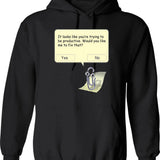 Clippy Graphic Pullover Hoodie - Black