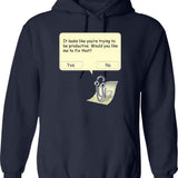 Clippy Graphic Pullover Hoodie - Navy
