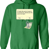 Clippy Graphic Pullover Hoodie - Green