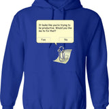 Clippy Graphic Pullover Hoodie - Blue
