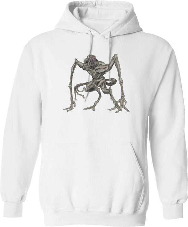 Cloverfield Monster Graphic Pullover Hoodie - White