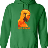 Clubber Lang Hey Woman Hoodie - Retro Graphic Pullover Hoodie for Men & Women - Green