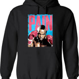 Clubber Lang Pain Hoodie - Retro Graphic Pullover Hoodie for Men & Women - Black