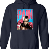 Clubber Lang Pain Hoodie - Retro Graphic Pullover Hoodie for Men & Women - Navy