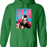 Clubber Lang Pain Hoodie - Retro Graphic Pullover Hoodie for Men & Women - Green