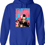 Clubber Lang Pain Hoodie - Retro Graphic Pullover Hoodie for Men & Women - Blue