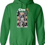 Clue Movie (1) Hoodie - Retro Graphic Pullover Hoodie for Men & Women - Green