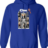 Clue Movie (1) Hoodie - Retro Graphic Pullover Hoodie for Men & Women - Blue