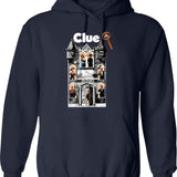 Clue Movie Hoodie - Retro Graphic Pullover Hoodie for Men & Women - Navy