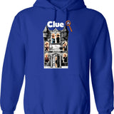 Clue Movie Hoodie - Retro Graphic Pullover Hoodie for Men & Women - Blue