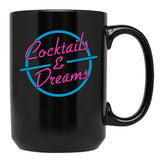 Cocktails Dreams Black Coffee Mug, Gift Coffee Mug