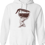 Coffee Atlas Hoodie - Retro Graphic Pullover Hoodie for Men & Women - White