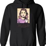 Coffee Can't Fix Stupid Hoodie - Retro Graphic Pullover Hoodie for Men & Women - Black