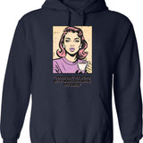 Coffee Can't Fix Stupid Hoodie - Retro Graphic Pullover Hoodie for Men & Women - Navy