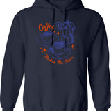 Coffee Makes Me Nicer Funny Retro Caffeine Addict Hoodie - Navy