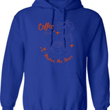 Coffee Makes Me Nicer Funny Retro Caffeine Addict Hoodie - Blue