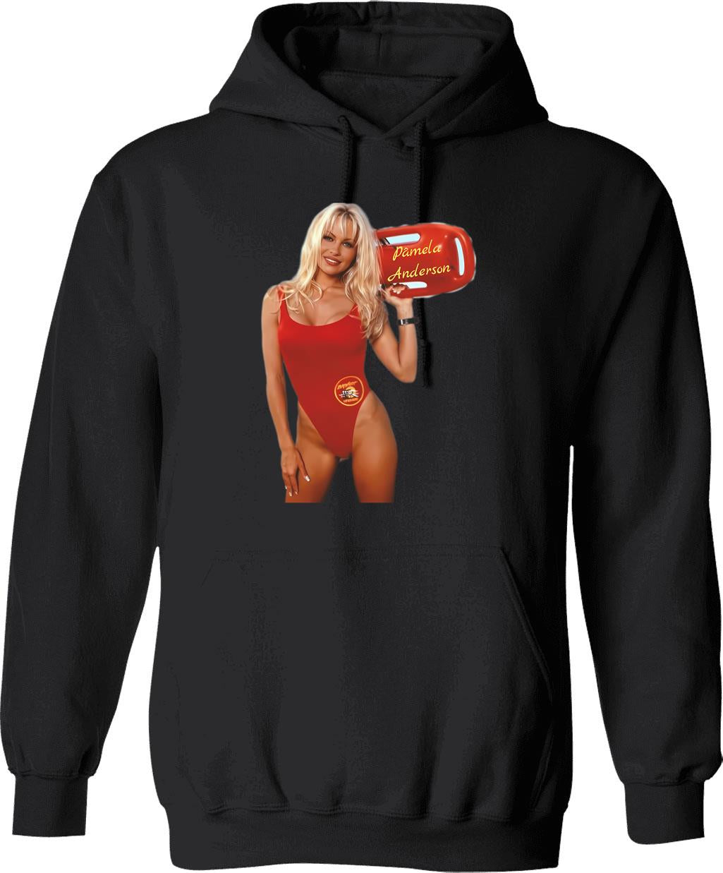 Colection Pmela Anderson Hoodie - Retro Graphic Pullover Hoodie for Men & Women - Black