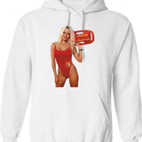 Colection Pmela Anderson Hoodie - Retro Graphic Pullover Hoodie for Men & Women - White
