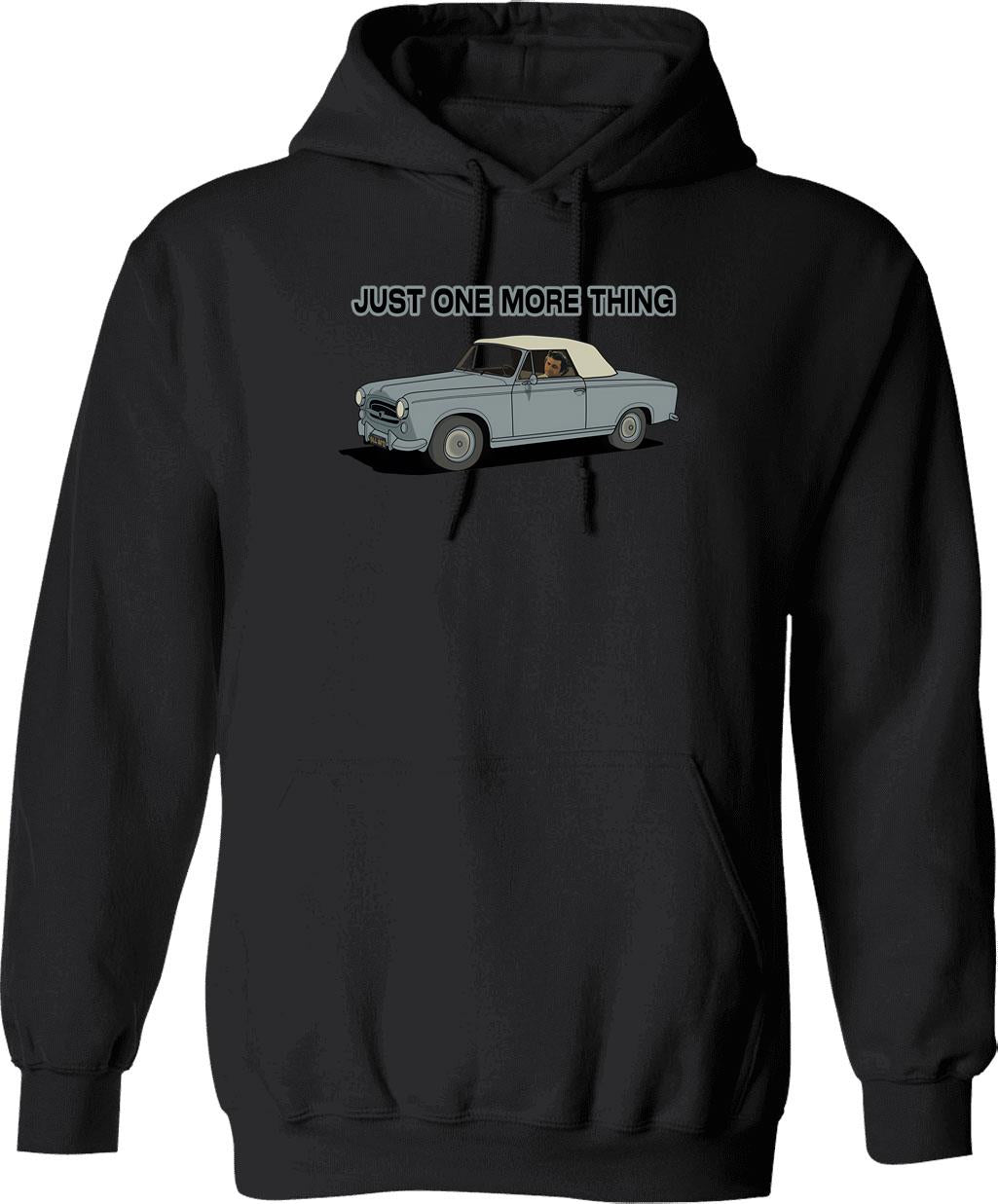 Columbo Driving - Just One More Thing Graphic Pullover Hoodie - Black