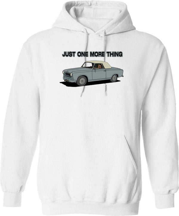 Columbo Driving - Just One More Thing Graphic Pullover Hoodie - White