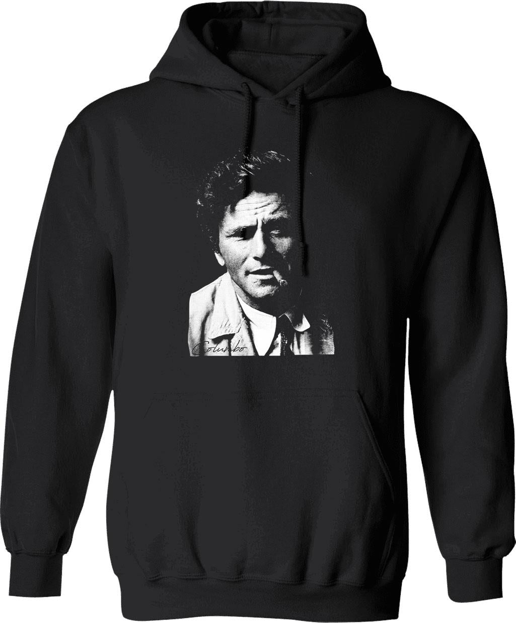 Columbo Portrait Essential Graphic Pullover Hoodie - Black