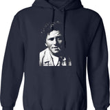 Columbo Portrait Essential Graphic Pullover Hoodie - Navy