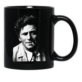 Columbo Portrait Black Coffee Mug, Gift Coffee Mug - Black