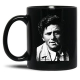 Columbo Portrait Black Coffee Mug, Gift Coffee Mug