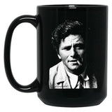 Columbo Portrait Black Coffee Mug, Gift Coffee Mug - Black