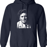 Columbo Portrait Graphic Pullover Hoodie - Navy