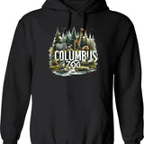 Columbus Zoo Hoodie - Retro Graphic Pullover Hoodie for Men & Women - Black