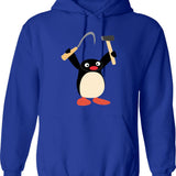 Communist Pingu Hammer And Sickle Meme Hoodie - Blue