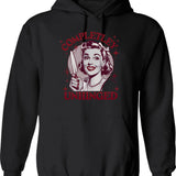 Completely Unhinged Retro Dark Humor Design Hoodie - Black
