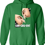 Congruent Hoodie - Retro Graphic Pullover Hoodie for Men & Women - Green