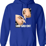 Congruent Hoodie - Retro Graphic Pullover Hoodie for Men & Women - Blue