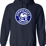 Connecticut College Hoodie - Retro Graphic Pullover Hoodie for Men & Women - Navy
