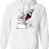 Conqueror Hoodie - Retro Graphic Pullover Hoodie for Men & Women - White