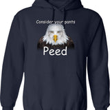 Consider Your Pants Peed Shirt Hoodie - Retro Graphic Pullover Hoodie for Men & Women - Navy