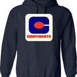 Continente Supermarket Hoodie - Retro Graphic Pullover Hoodie for Men & Women - Navy