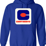 Continente Supermarket Hoodie - Retro Graphic Pullover Hoodie for Men & Women - Blue
