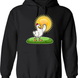 Cool Chicken In The Summer Sun Hoodie - Black