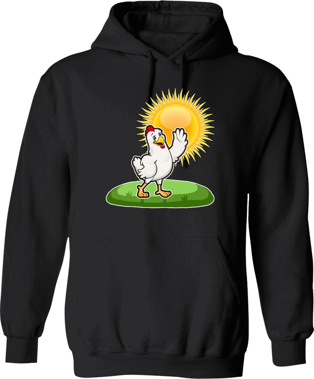 Cool Chicken In The Summer Sun Hoodie - Black