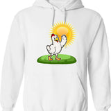 Cool Chicken In The Summer Sun Hoodie - White
