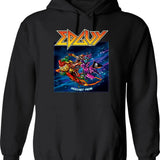 Cool Edguy Band Rocket Ride Hoodie - Retro Graphic Pullover Hoodie for Men & Women - Black