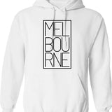 Cool Melbourne Australia Souvenir Typography Traveler Gift Hoodie - White