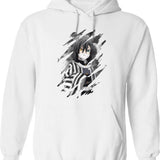 Cool Obanai Hoodie - Retro Graphic Pullover Hoodie for Men & Women - White